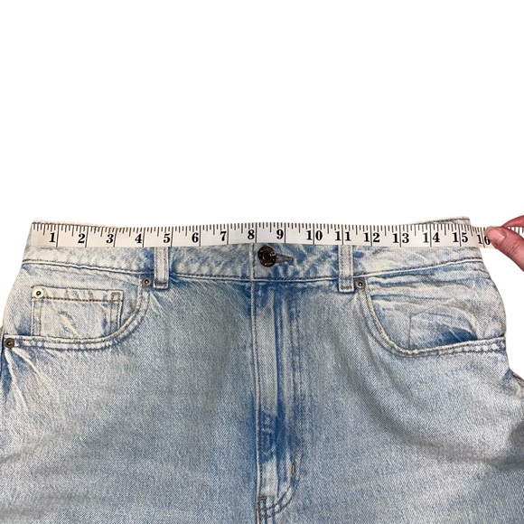 Garage High Rise Baggy Distressed Denim Jeans in Colour Briar Blue 31" Waist - Picture 6 of 12